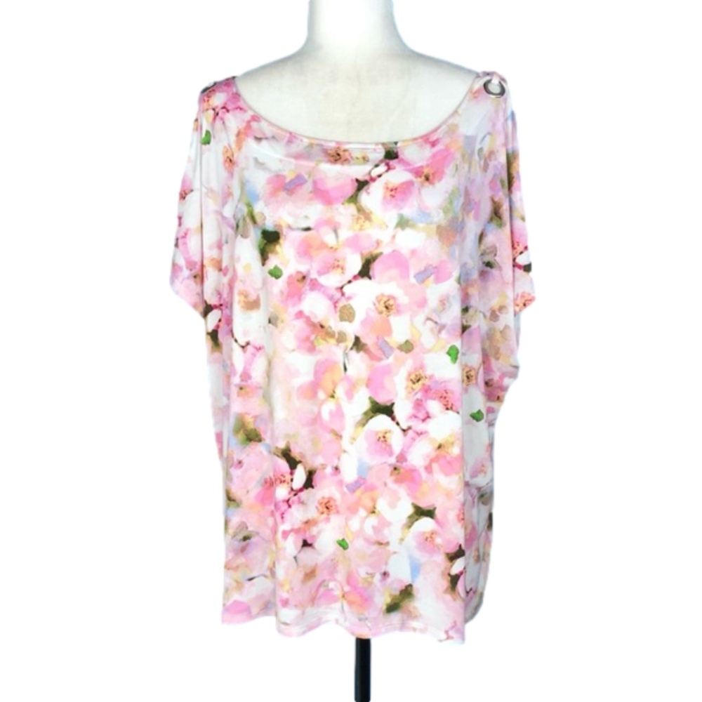 Cable & Gauge pink floral top